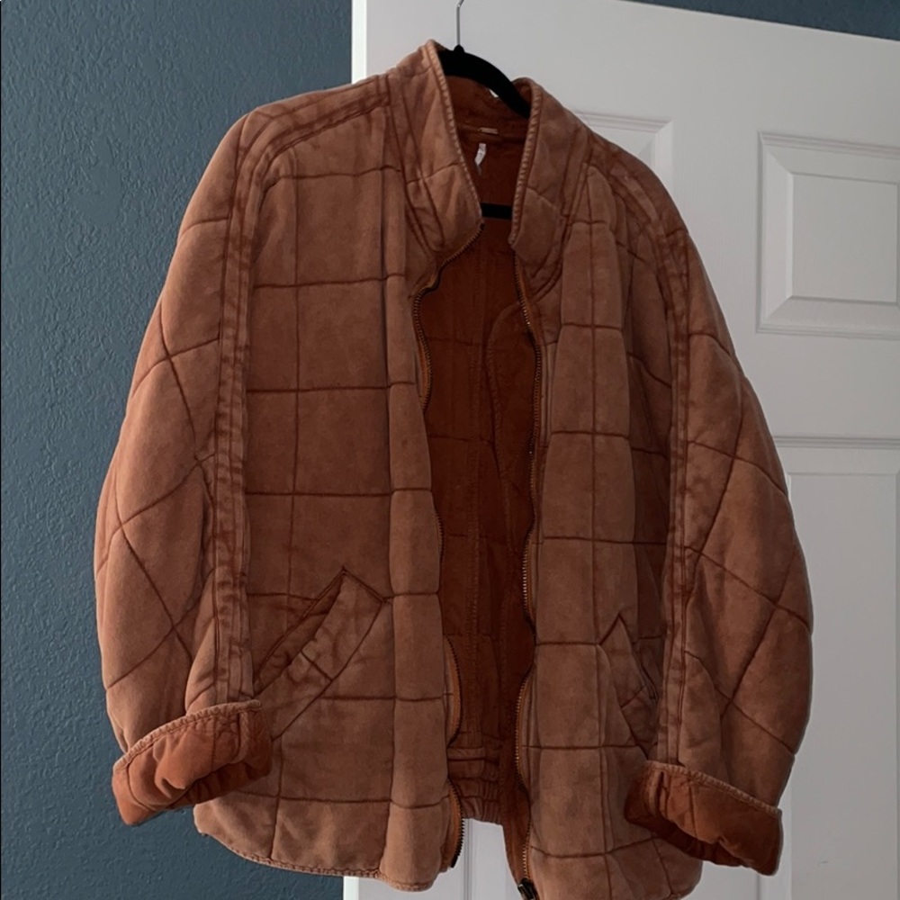 Free people woman quilted jacket sz Large